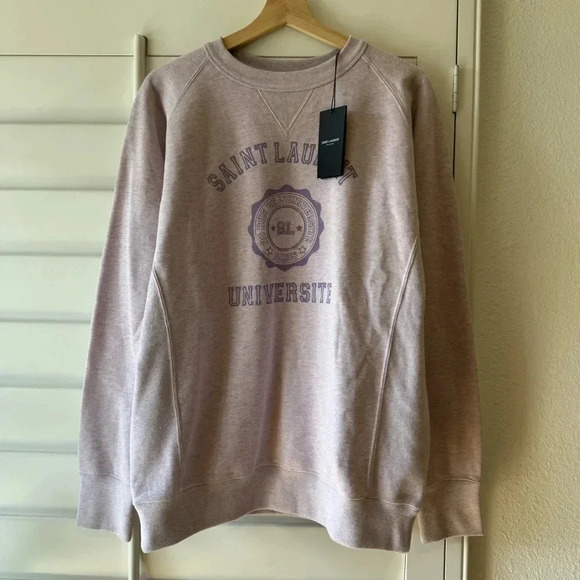 SAINT LAURENT YSL NWT Saint Laurent Universite Oversized Sweatshirt Fleece M - Picture 5 of 12